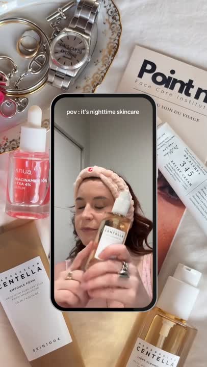 Vidéo UGC — routine skincare du soir